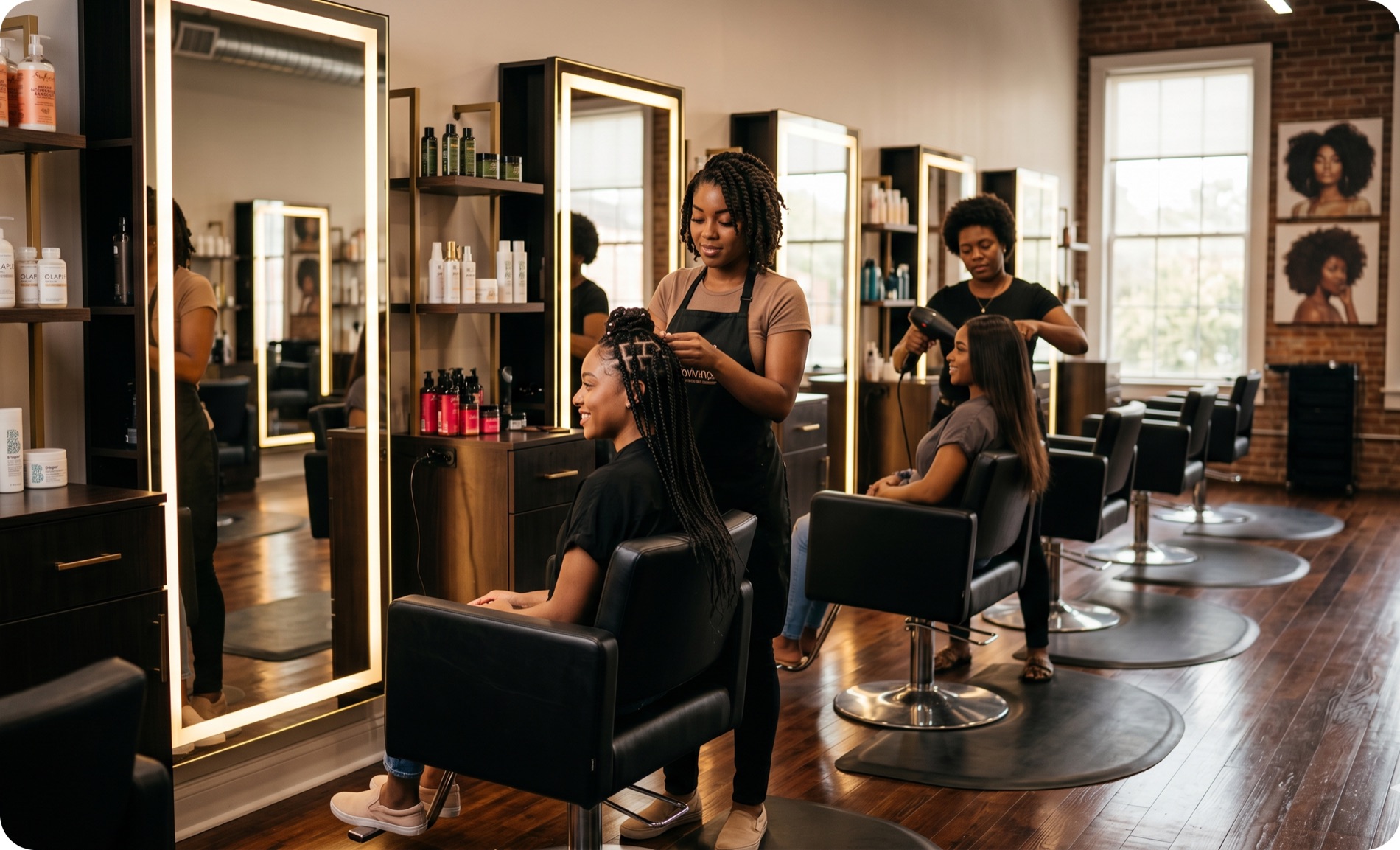 Beauty services business using Stur
