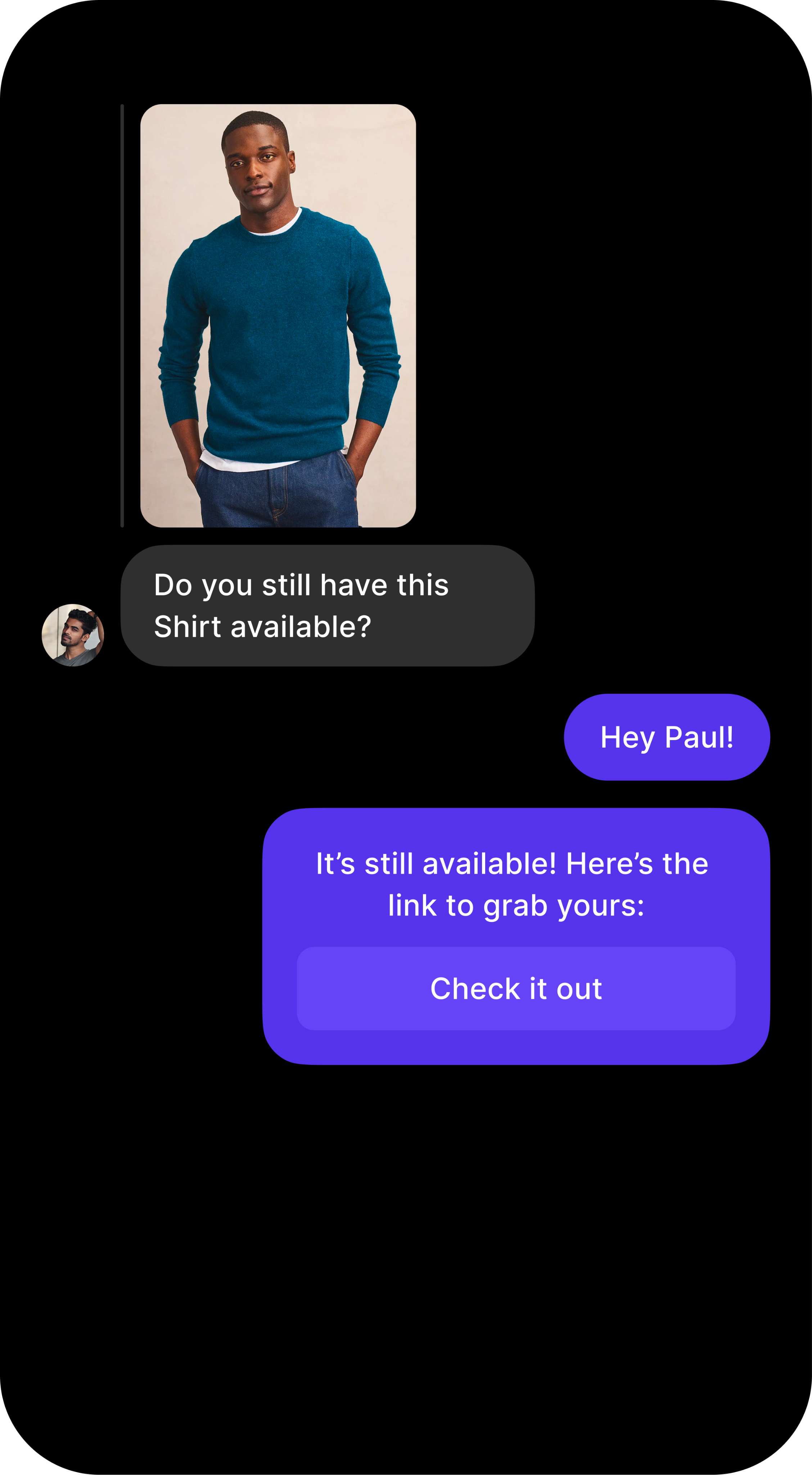 Stur AI DM chat automation preview